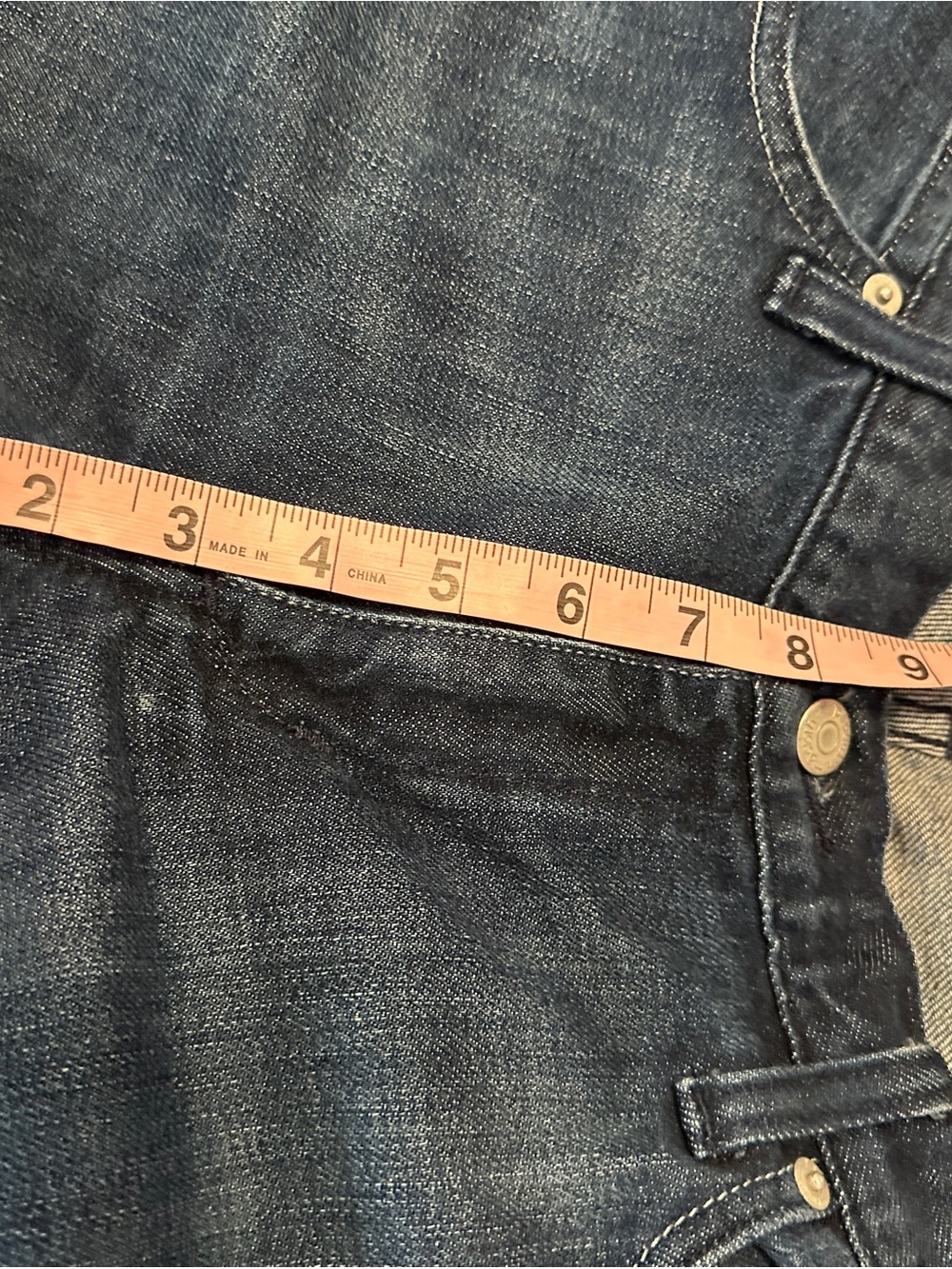 Paper Denim & Cloth Dark Blue Flare Jeans size 31 (Mid-era vintage). - Picture 9 of 11